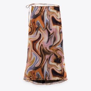 ZARA Marble Tulle Skirt
